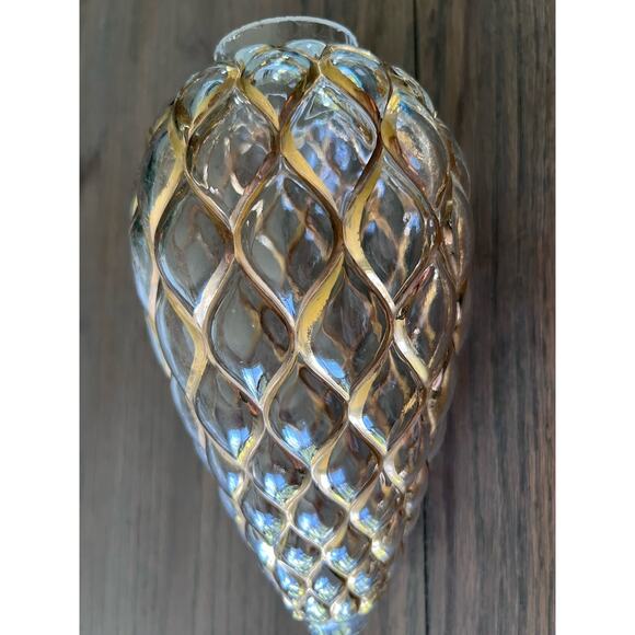 Vintage 1940's Glass PINEAPPLE MCM French Maison Jansen Style Repair Salvage - Picture 6 of 7